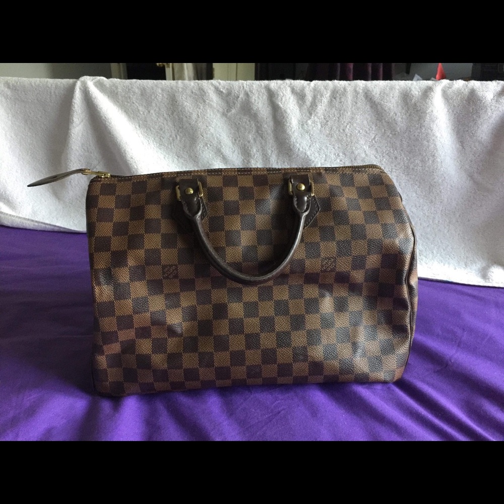 Authentic Speedy 35 in Damier Ebene